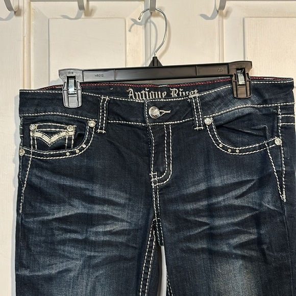 Antique Rivet Bootcut jeans with cross pockets size 30 - Picture 3 of 6